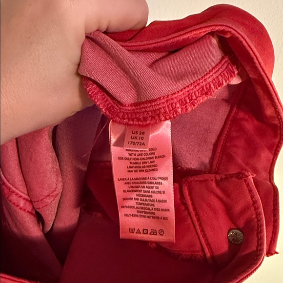 Free People Red Super Flared Pants Size 28 - Picture 9 of 10